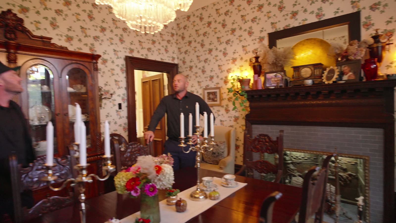 Ryan, Paul and Rick at the original dining table in Inverlorne
